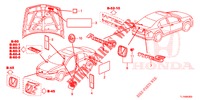 EMBLEMAS/ETIQUETAS DE PRECAUCION  para Honda ACCORD DIESEL 2.2 LUXURY 4 Puertas 5 velocidades automática 2014