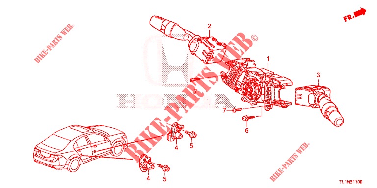 INTERRUPTOR COMBINACION  para Honda ACCORD DIESEL 2.2 LUXURY 4 Puertas 5 velocidades automática 2014