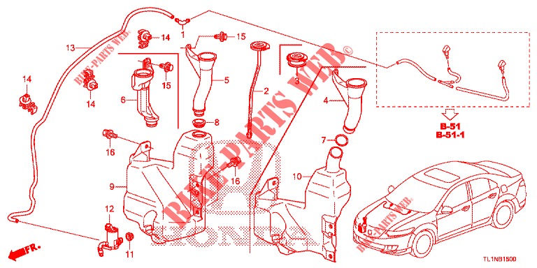 LAVAPARABRISAS DELANTERO (2D)  para Honda ACCORD DIESEL 2.2 LUXURY 4 Puertas 5 velocidades automática 2014