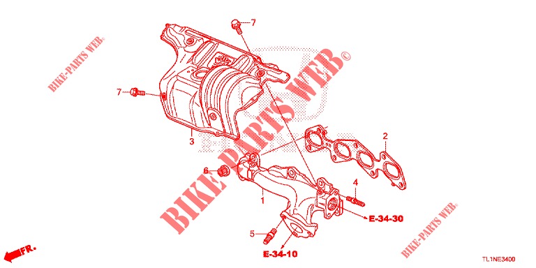 MULTIPLE DE ESCAPE (DIESEL) para Honda ACCORD DIESEL 2.2 LUXURY 4 Puertas 5 velocidades automática 2014