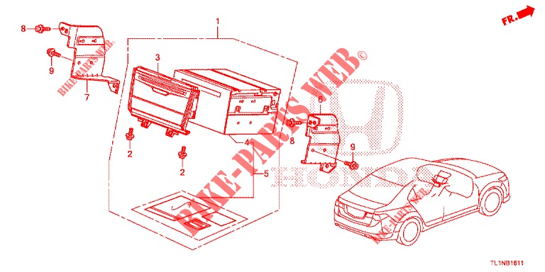UNIDAD DE AUDIO (NAVIGATION) para Honda ACCORD DIESEL 2.2 LUXURY 4 Puertas 5 velocidades automática 2014
