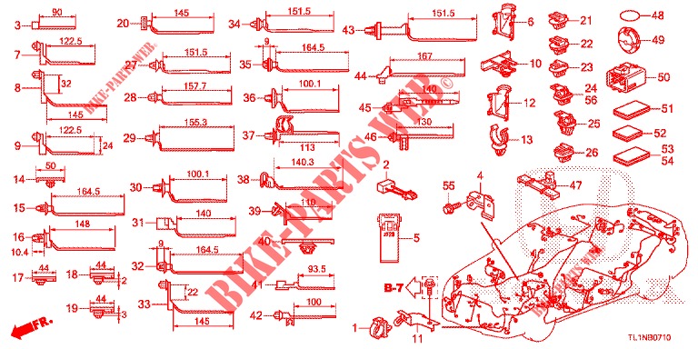 BANDA DE JUEGO DE CABLES/SOPORTE (LH) para Honda ACCORD DIESEL 2.2 EXECUTIVE H 4 Puertas 6 velocidades manual 2014
