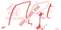 VIDRIO DE PUERTA TRASERA/REGULADOR DE PUERTA  para Honda CIVIC DIESEL 1.6 TOP 4 Puertas 6 velocidades manual 2018