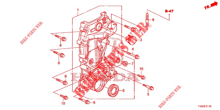 CAJA DE CADENA (1.4L) para Honda CIVIC 1.4 COMFORT 5 Puertas 6 velocidades manual 2012