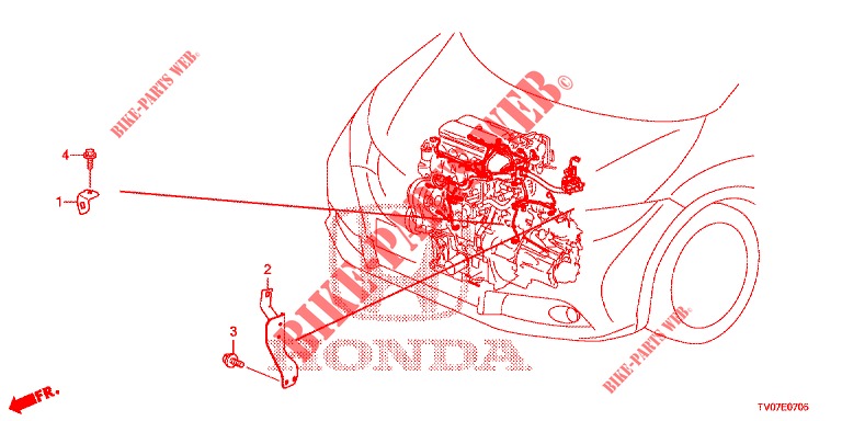 APOYO DE GRUPO DE CABLE DE MOTOR (1.4L) para Honda CIVIC 1.4 COMFORT 5 Puertas 6 velocidades manual 2013