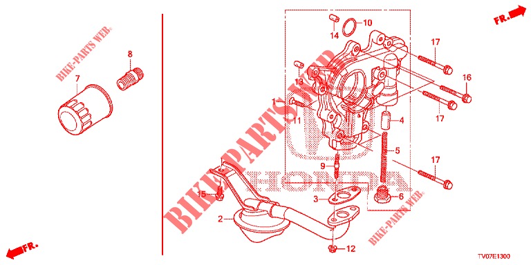 BOMBA DE ACEITE (1.4L) para Honda CIVIC 1.4 COMFORT 5 Puertas 6 velocidades manual 2013
