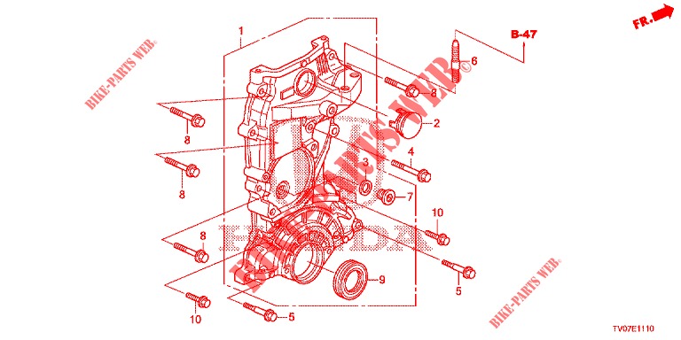 CAJA DE CADENA (1.4L) para Honda CIVIC 1.4 COMFORT 5 Puertas 6 velocidades manual 2013