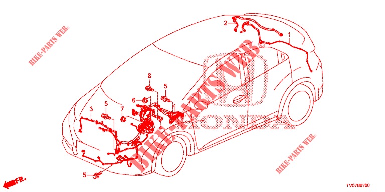 CONJUNTO DE ALAMBRES (1) (LH) para Honda CIVIC 1.4 COMFORT 5 Puertas 6 velocidades manual 2013