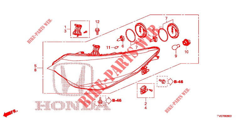FARO DELANTERO  para Honda CIVIC 1.4 COMFORT 5 Puertas 6 velocidades manual 2013