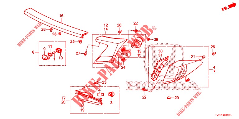 LUZ TRASERA/LUZ DE LICENCIA (PGM FI)  para Honda CIVIC 1.4 COMFORT 5 Puertas 6 velocidades manual 2013