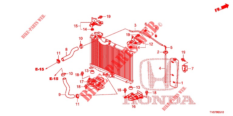 MANGUERA DE RADIADOR/TANQUE DE RESERVA (1.4L) para Honda CIVIC 1.4 COMFORT 5 Puertas 6 velocidades manual 2013