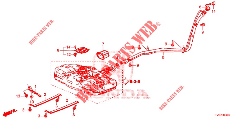 TUBERIA DE LLENADO DE COMBUSTIBLE  para Honda CIVIC 1.4 COMFORT 5 Puertas 6 velocidades manual 2013
