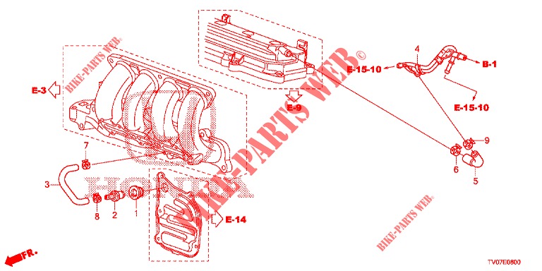 TUBO DE RESPIRADERO (1.4L) para Honda CIVIC 1.4 COMFORT 5 Puertas 6 velocidades manual 2013