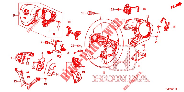 VOLANTE DE DIRECCION (SRS) para Honda CIVIC 1.4 COMFORT 5 Puertas 6 velocidades manual 2013