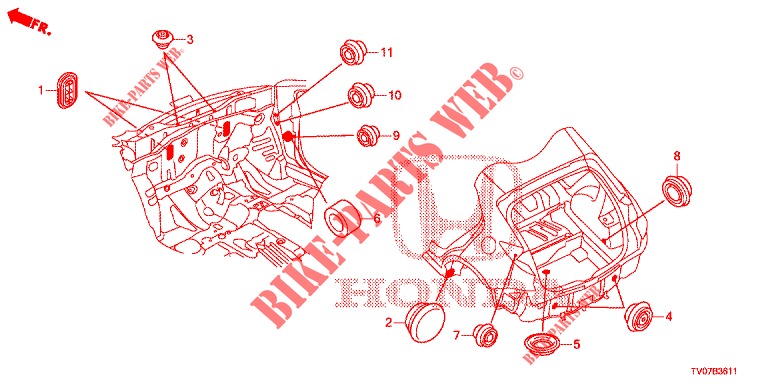 ANILLO (ARRIERE) para Honda CIVIC 1.8 S 5 Puertas 6 velocidades manual 2013