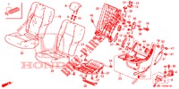 ASIENTO TRASERO/CINTURON SEGURIDAD (G.) para Honda CIVIC 1.8 EXECUTIVE 5 Puertas 6 velocidades manual 2013
