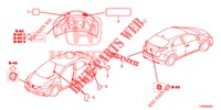 EMBLEMAS/ETIQUETAS DE PRECAUCION  para Honda CIVIC DIESEL 1.6 EXCLUSIVE 5 Puertas 6 velocidades manual 2015