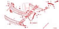 PARAGOLPES TRASERO  para Honda CIVIC DIESEL 1.6 EXCLUSIVE 5 Puertas 6 velocidades manual 2015