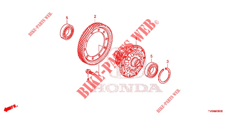 ENGRANAJE DIFERENCIAL  para Honda CIVIC 1.4 ELEGANCE 5 Puertas 6 velocidades manual 2016