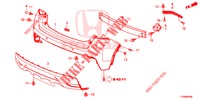 PARAGOLPES TRASERO  para Honda CIVIC 1.4 S 5 Puertas 6 velocidades manual 2016