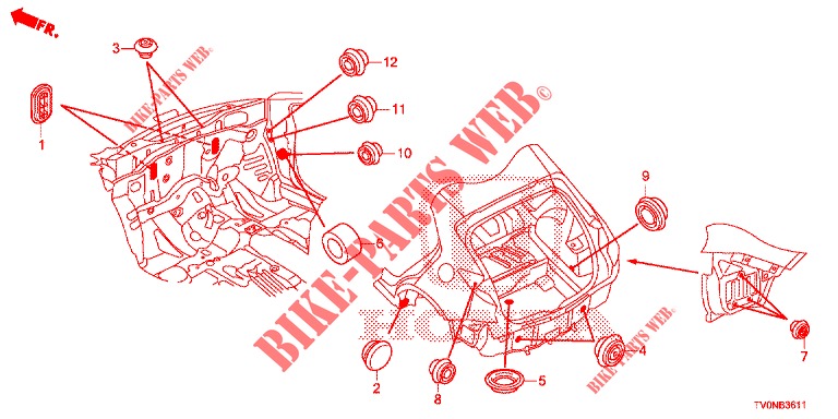 ANILLO (ARRIERE) para Honda CIVIC DIESEL 1.6 INNOVA NAVI 5 Puertas 6 velocidades manual 2016