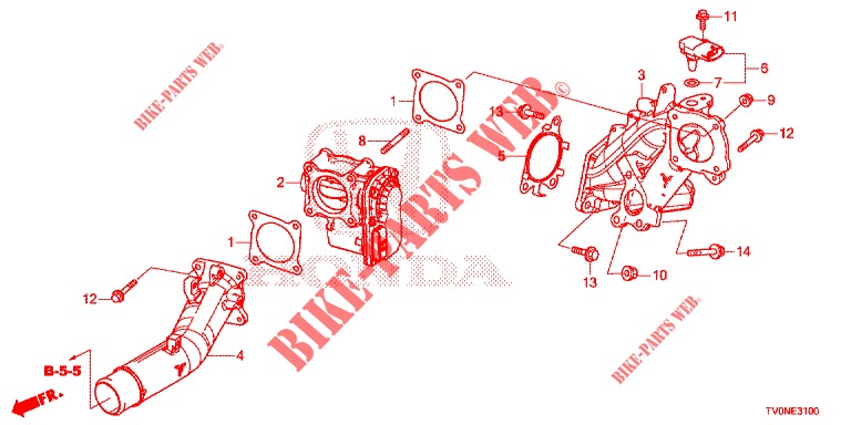 ADMISSION VALVULA (DIESEL) para Honda CIVIC DIESEL 1.6 LIFSTYLE 5 Puertas 6 velocidades manual 2016