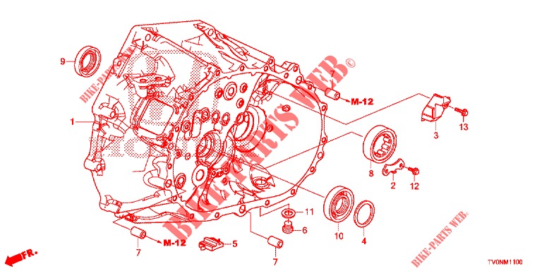 ALOJAMIENTO DE EMBRAGUE (DIESEL) para Honda CIVIC DIESEL 1.6 LIFSTYLE 5 Puertas 6 velocidades manual 2016