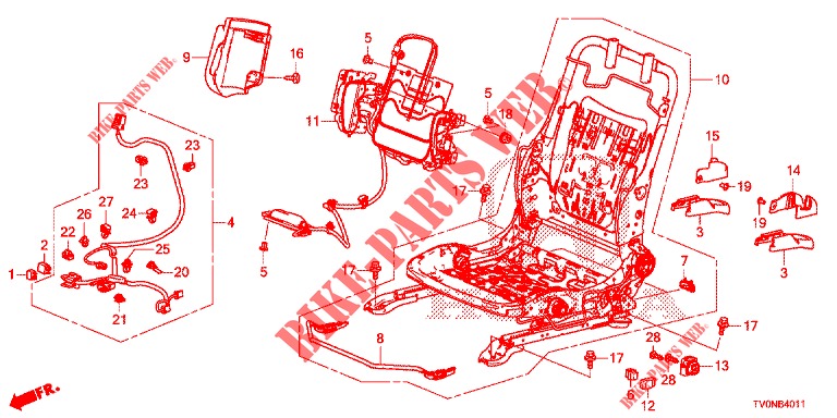 ASIENTO DEL. (G.) (HAUTEUR MANUELLE) para Honda CIVIC DIESEL 1.6 LIFSTYLE 5 Puertas 6 velocidades manual 2016