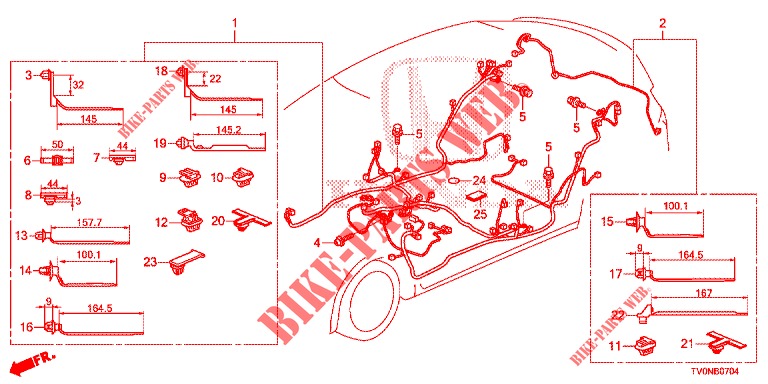 CONJUNTO DE ALAMBRES (3) (LH) para Honda CIVIC DIESEL 1.6 LIFSTYLE 5 Puertas 6 velocidades manual 2016