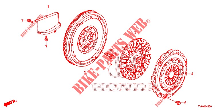 HORQUILLA DE CAMBIO DE EMBRAGUE (DIESEL) para Honda CIVIC DIESEL 1.6 LIFSTYLE 5 Puertas 6 velocidades manual 2016