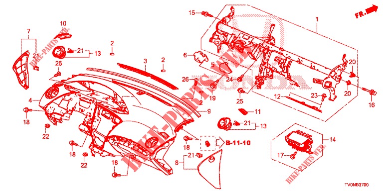 PANEL DE INSTRUMENTO (LH) para Honda CIVIC DIESEL 1.6 LIFSTYLE 5 Puertas 6 velocidades manual 2016