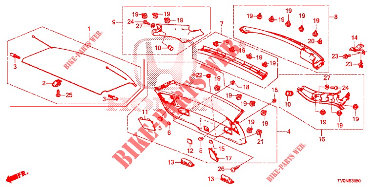 RECUBRIMIENTO PUERTA TR./ RECUBRIMIENTO DE PANEL(2D)  para Honda CIVIC DIESEL 1.6 LIFSTYLE 5 Puertas 6 velocidades manual 2016