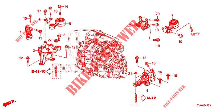 SOPORTES DE MOTOR (DIESEL) para Honda CIVIC DIESEL 1.6 LIFSTYLE 5 Puertas 6 velocidades manual 2016