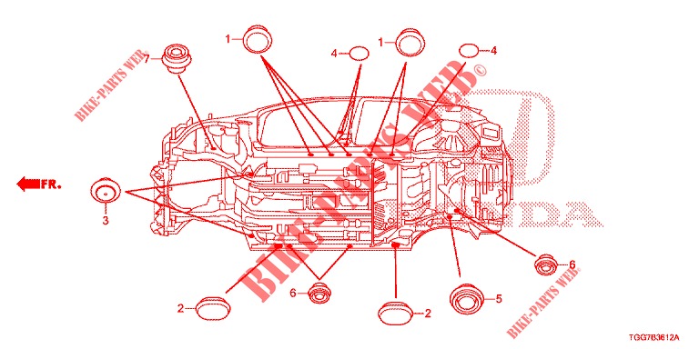 ANILLO (INFERIEUR) para Honda CIVIC  1.5 SPORT PLUS 5 Puertas automática completa 2017