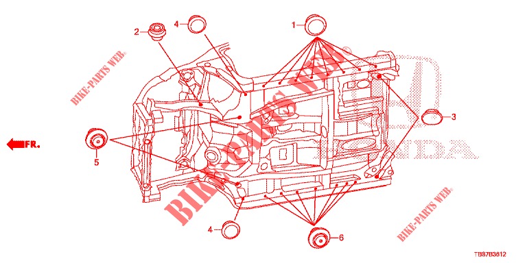 ANILLO (INFERIEUR) para Honda CIVIC TOURER DIESEL 1.6 EXECUTIVE 5 Puertas 6 velocidades manual 2014