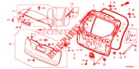PANEL DE PUERTA TRASERA(2D)  para Honda CIVIC TOURER DIESEL 1.6 S 5 Puertas 6 velocidades manual 2014