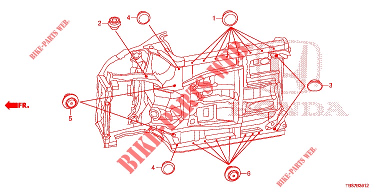 ANILLO (INFERIEUR) para Honda CIVIC TOURER DIESEL 1.6 S 5 Puertas 6 velocidades manual 2014