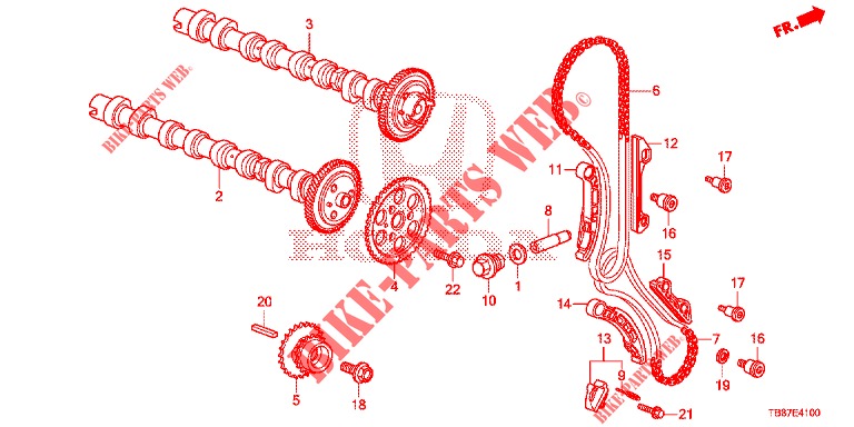 ARBOL DE LEVAS/CADENA DE LEVA (DIESEL) para Honda CIVIC TOURER DIESEL 1.6 S 5 Puertas 6 velocidades manual 2014
