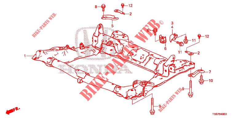 BASTIDOR SECUNDARIO DELANTERO  para Honda CIVIC TOURER DIESEL 1.6 S 5 Puertas 6 velocidades manual 2014
