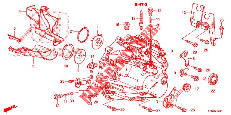 CAJA DE TRANSMISION (DIESEL) para Honda CIVIC TOURER DIESEL 1.6 S 5 Puertas 6 velocidades manual 2014