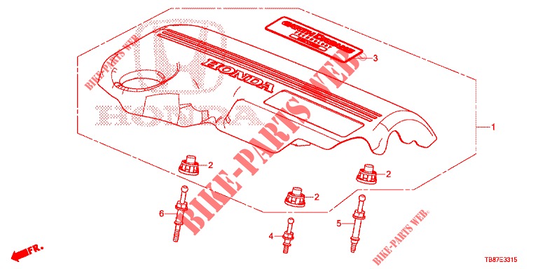 CUBIERTA DE MOTOR (DIESEL) para Honda CIVIC TOURER DIESEL 1.6 S 5 Puertas 6 velocidades manual 2014
