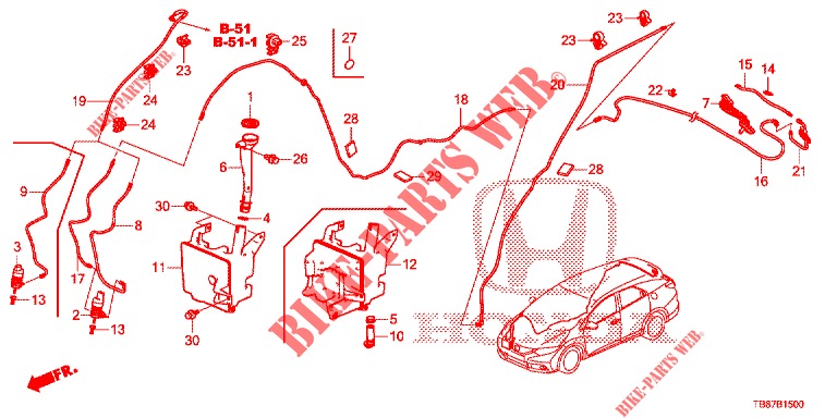 LAVAPARABRISAS DELANTERO (2D)  para Honda CIVIC TOURER DIESEL 1.6 S 5 Puertas 6 velocidades manual 2014