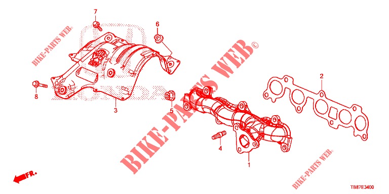 MULTIPLE DE ESCAPE (DIESEL) para Honda CIVIC TOURER DIESEL 1.6 S 5 Puertas 6 velocidades manual 2014