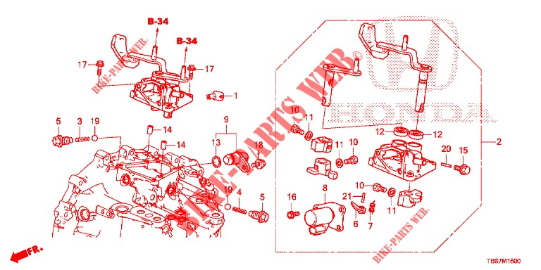 PALANCA DE CAMBIO (DIESEL) para Honda CIVIC TOURER DIESEL 1.6 S 5 Puertas 6 velocidades manual 2014