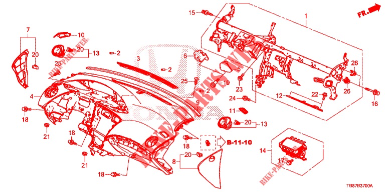 PANEL DE INSTRUMENTO (LH) para Honda CIVIC TOURER DIESEL 1.6 S 5 Puertas 6 velocidades manual 2014