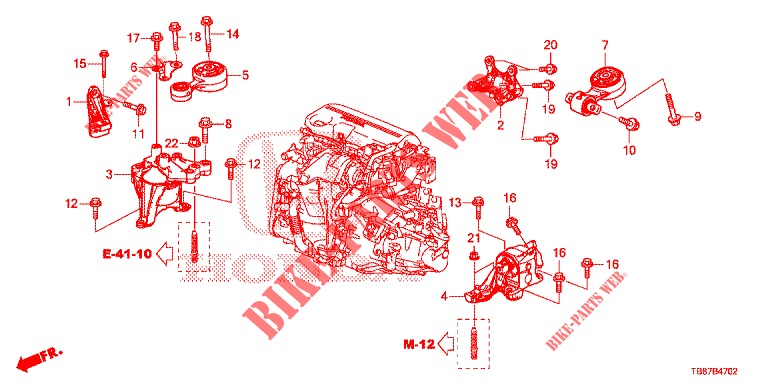 SOPORTES DE MOTOR (DIESEL) para Honda CIVIC TOURER DIESEL 1.6 S 5 Puertas 6 velocidades manual 2014