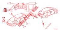 EMBLEMAS/ETIQUETAS DE PRECAUCION  para Honda CIVIC TOURER DIESEL 1.6 EXECUTIVE 5 Puertas 6 velocidades manual 2014