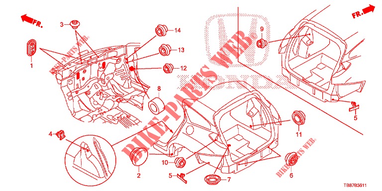 ANILLO (ARRIERE) para Honda CIVIC TOURER 1.8 COMFORT 5 Puertas 6 velocidades manual 2014