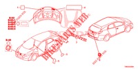 EMBLEMAS/ETIQUETAS DE PRECAUCION  para Honda CIVIC TOURER DIESEL 1.6 EXECUTIVE 5 Puertas 6 velocidades manual 2015