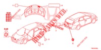 EMBLEMAS/ETIQUETAS DE PRECAUCION  para Honda CIVIC TOURER DIESEL 1.6 LIFSTYLE 5 Puertas 6 velocidades manual 2015